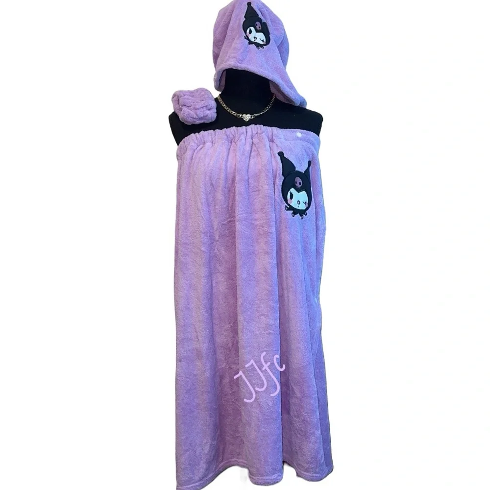 Cute Kuromi 3 pcs towel set 💜